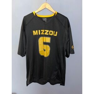Mizzou Tigers Jersey Number 6 Knights Apparel Missouri Black Gold Large
